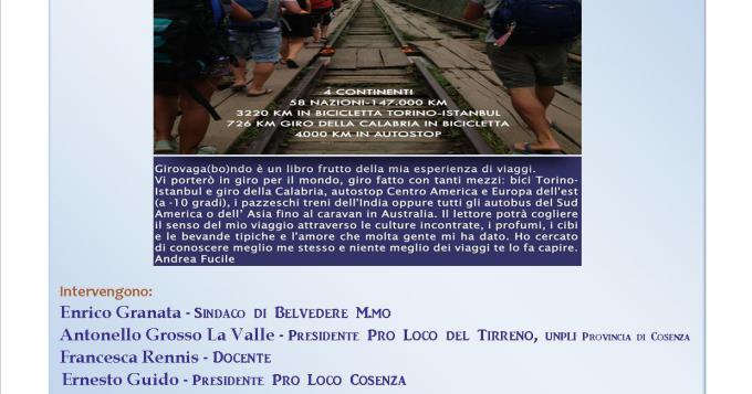 Festa del libro: Presentazione volume Girovaga(bo)ndo di Andrea Fucile a Belvedere Marittimo